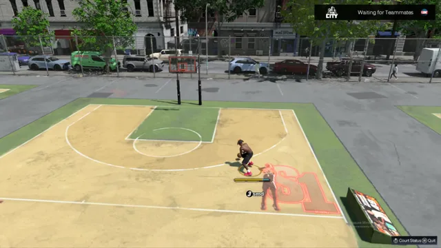 NBA 2K27 The City outdoor court with Season 1 branding